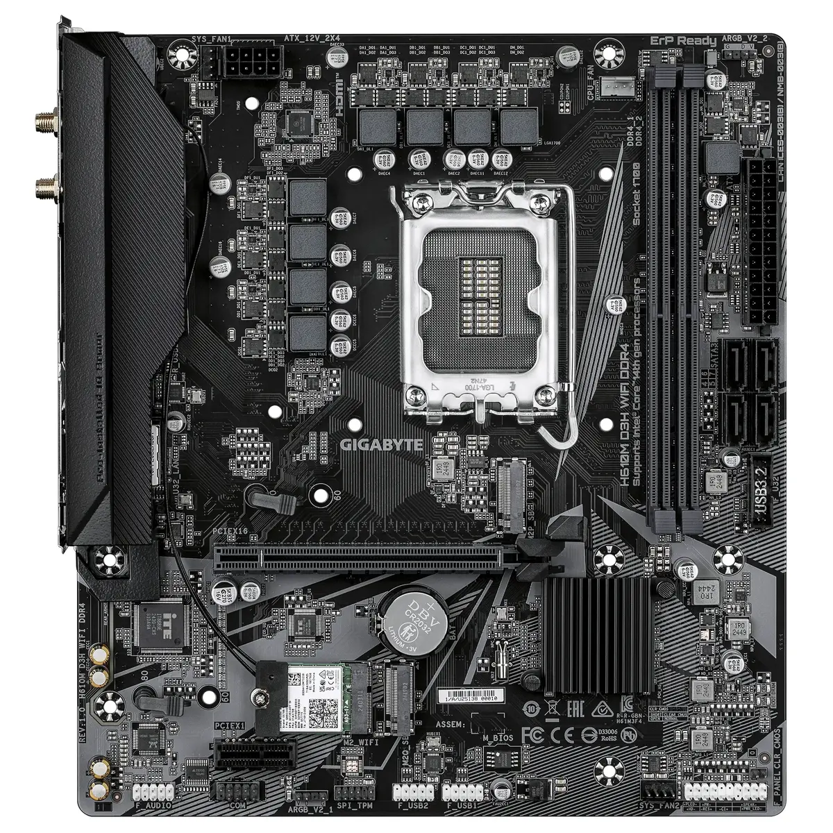 Материнская плата GIGABYTE H610M D3H WIFI Photo 2