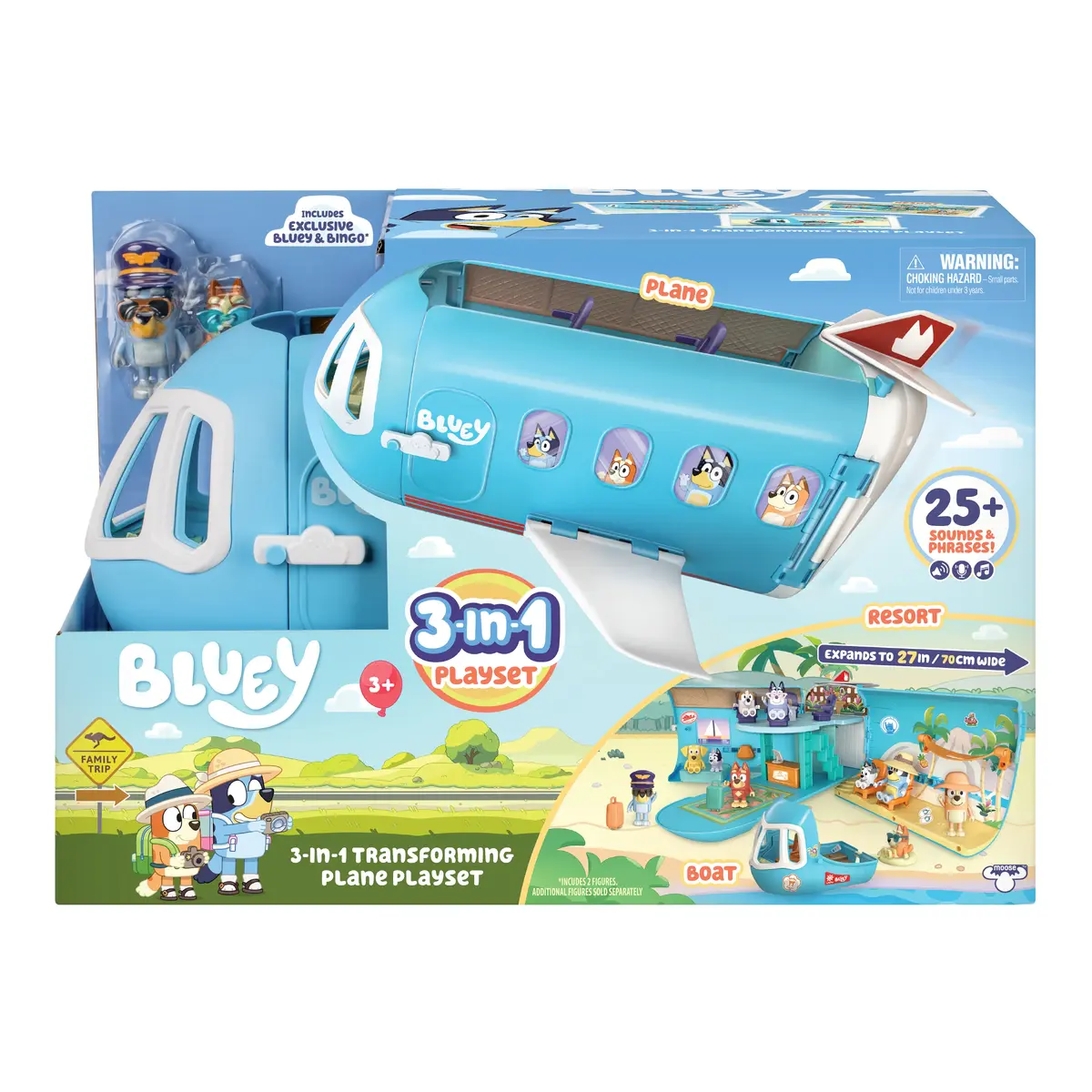 Аэропорт и самолеты Moose Toys Bluey 3 в 1 Игровой набор Самолет Photo 9