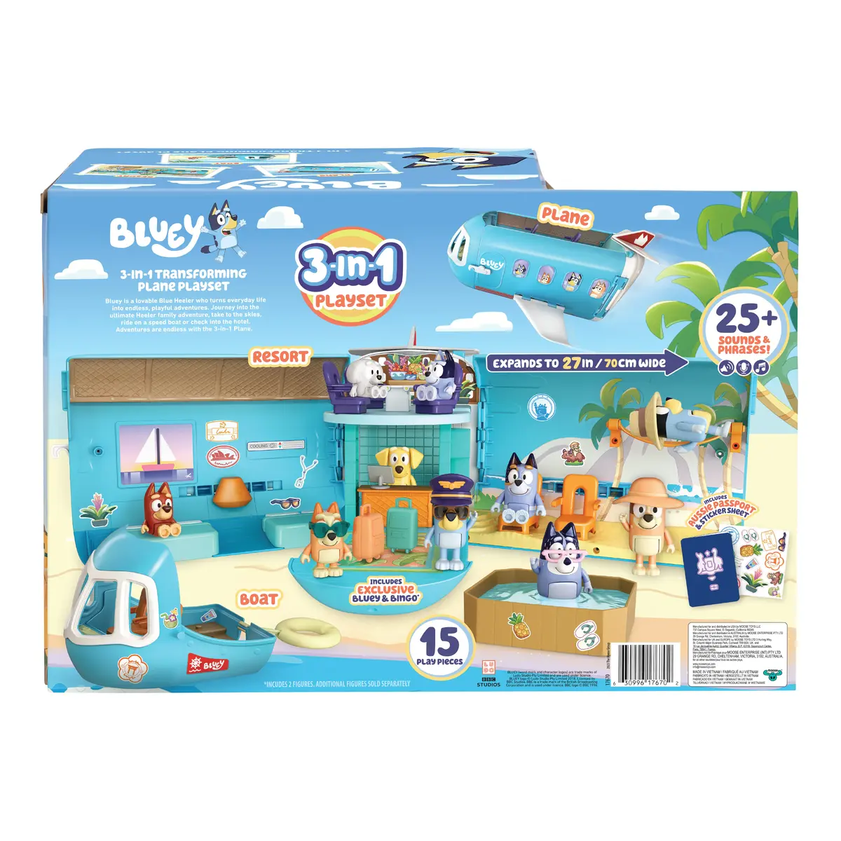 Аэропорт и самолеты Moose Toys Bluey 3 в 1 Игровой набор Самолет Photo 10
