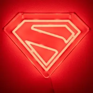 Wall-mount LED neon light Paladone Superman PP14478SMTVN, decorative wall sign