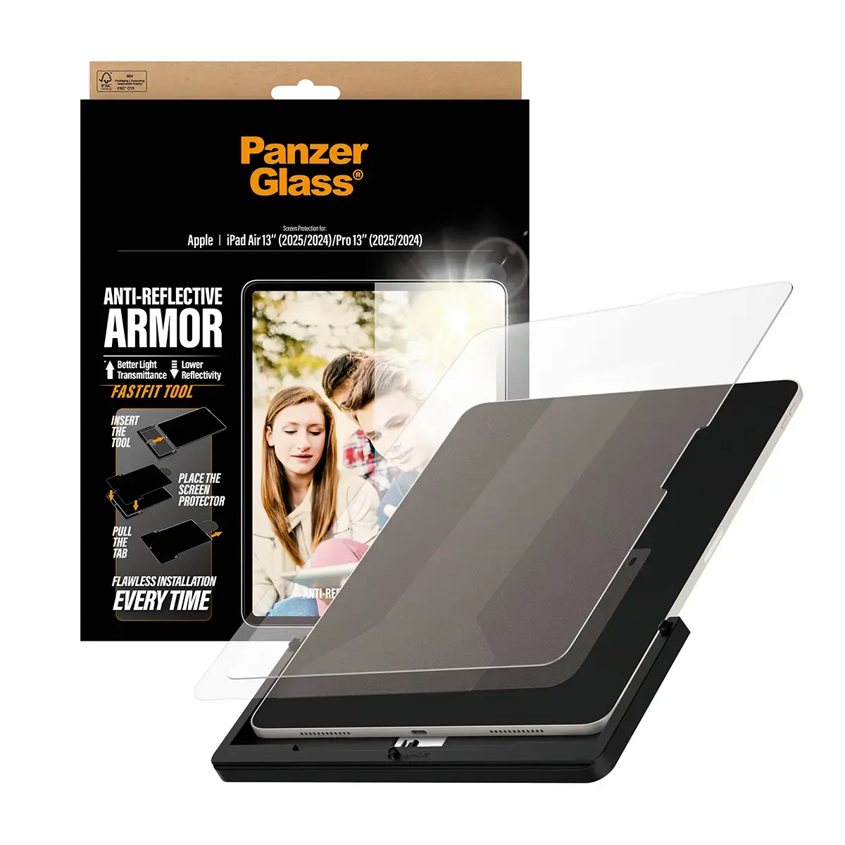 PanzerGlass Anti-Reflective Armor защитная плёнка iPad 13" Photo 5