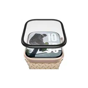 Защитное стекло PanzerGlass с чёрной металлической рамкой для Apple Watch, модель PG56329