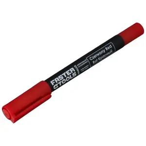 Double-sided marker Faster Tools 2672435, red, tip 1.2 mm and 0.6 mm
