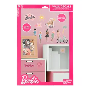 Наклейки на стену Paladone Barbie Personalisation PP13744BR — съемные декоративные стикеры для стен и мебели