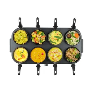Teppanyaki hob Fritel 142855 1500 W Aluminium Countertop Black Grey