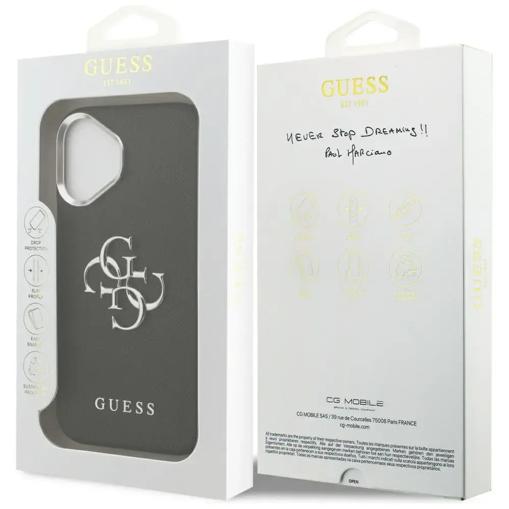 GUESS Grained Big 4G Classic Logo Case for iPhone 17 Photo 6