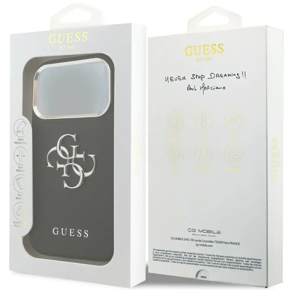 Guess Grained Big 4G Classic Logo Case for iPhone 17 Pro Photo 3