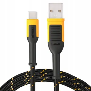 USB-A uz USB-C kabelis DeWalt DXMA131-1361-DWG — 1,2 m, melns, datu/uzlāde