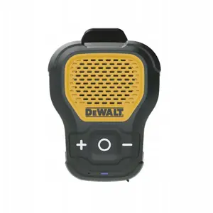 Portable jobsite speaker DeWalt DXMA190-1148-DWG Yellow, compact wireless Bluetooth with rugged housing