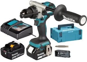 Аккумуляторная ударная дрель Makita DHP492RTJ 18 В с двумя аккумуляторами