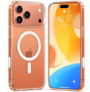 Clear Case Torras Guardian-Magnetic Series for iPhone 17 Pro Max – transparent protective phone case with magnetic compatibility