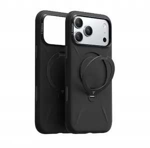 Phone case Torras Spin Softune Series for iPhone 17 Pro — Black, slim protective cover