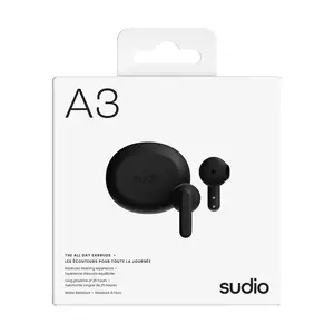 Беспроводные наушники Sudio A3 Black — Bluetooth 5.0, шумоподавление, внутриканальные