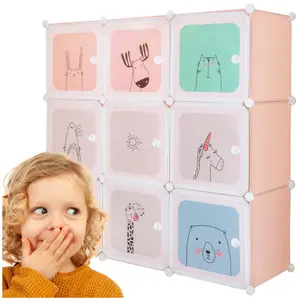 Bērnu modulars skapis Springos HA0215, 110×110×37 cm, 9 nodalījumi