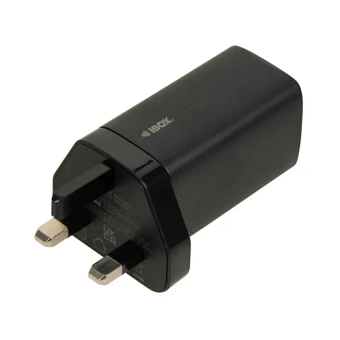 IBOX C-65 GaN 65W charger with UK plug Photo 2