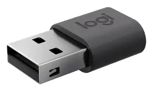 Переходник Logitech 956-000169 USB-C на USB-A, графит