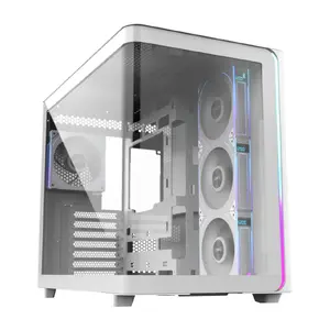 FSP M580-WP Plus Корпус Midi Tower для ПК Белый ARGB с поддержкой Mini-ITX, Micro ATX, ATX и предустановленными вентиляторами