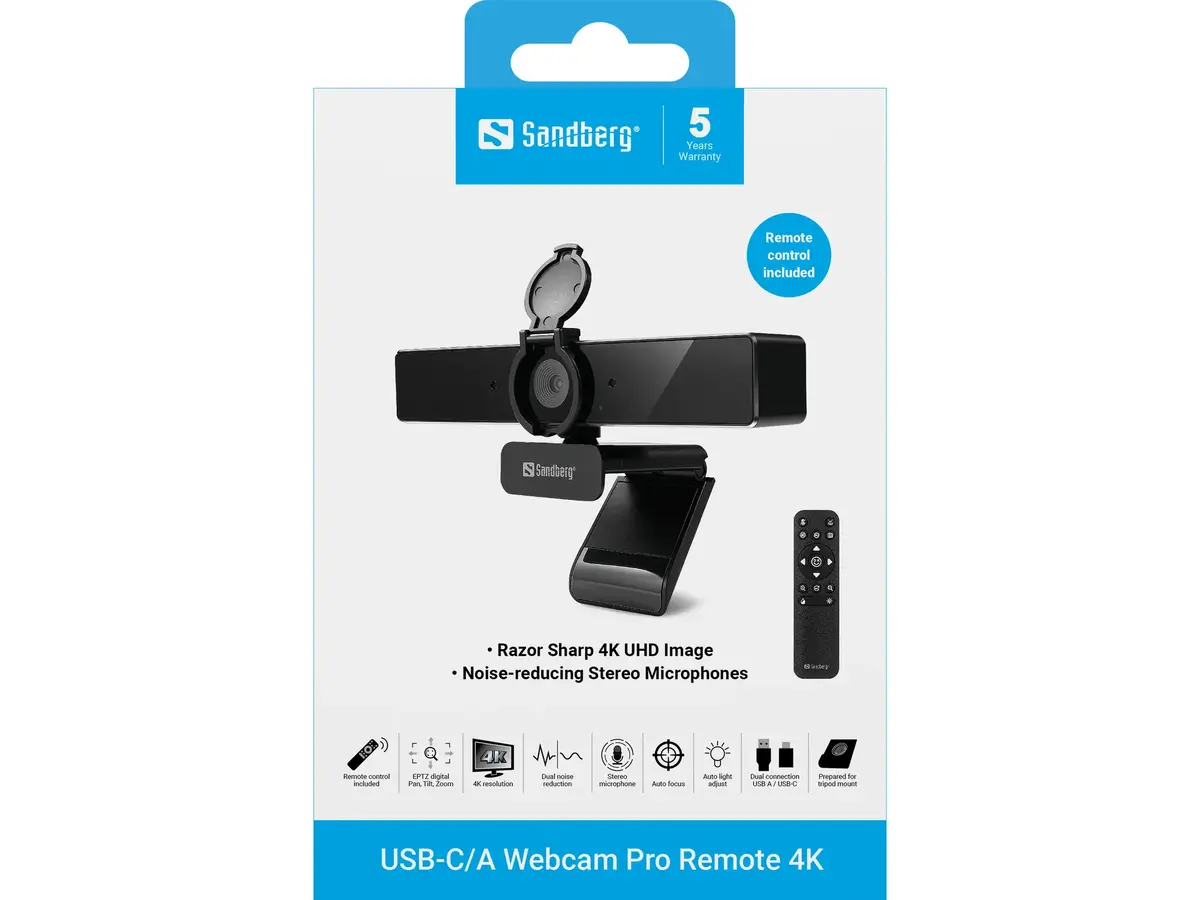 Вебкамера Sandberg USB-C/A Pro Remote 4K Photo 8