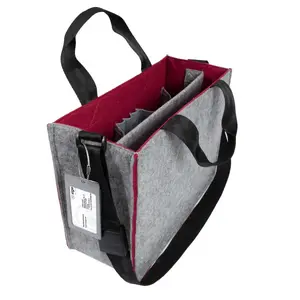 Shoulder bag Sigel BA426 Grey Red PET felt 15.4 inch