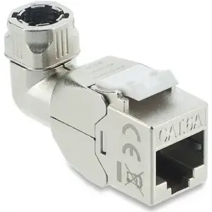 Keystone RJ45 modulis DELOCK 90374 Cat.6A 90° bez instrumentiem
