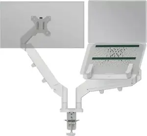 Monitor and Laptop Mount LEITZ Leitz Ergo 65380085 light grey — for 1 monitor and 1 laptop