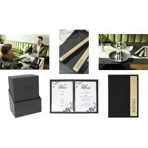 Меню-папка sigel SM221 Bamboo DIN A5 с 2 двусторонними прозрачными вкладышами, 1 шт.