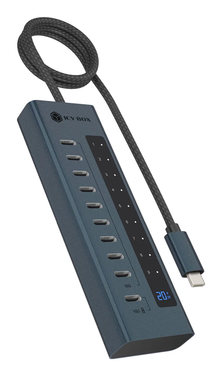 ICY BOX IB-HUB1450-C31 10 portu USB