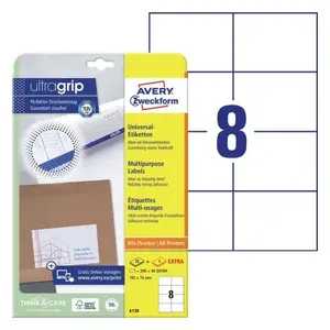 Avery 6138 self-adhesive label Rectangle Permanent White 240 pcs
