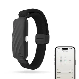 Silent alarm wristband HoMedics WakeBand SS-WB100BK-WW — black, wearable vibration alarm for sleep-friendly waking