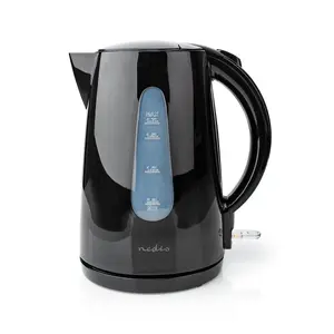 Electric Kettle Nedis KAWK130EBK 1.7L 2200W Black Plastic