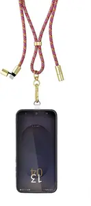 Intenso USB-C Charging Lanyard Phone Necklace Cable 60W Fast Charging Adjustable Length 1.65m Nylon Multicolour