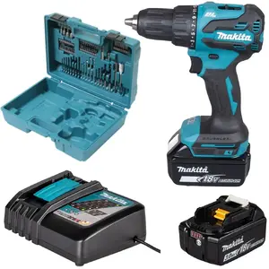 Cordless Hammer Drill Makita DHP490RFX3 18V with 2.0Ah Li-ion Battery