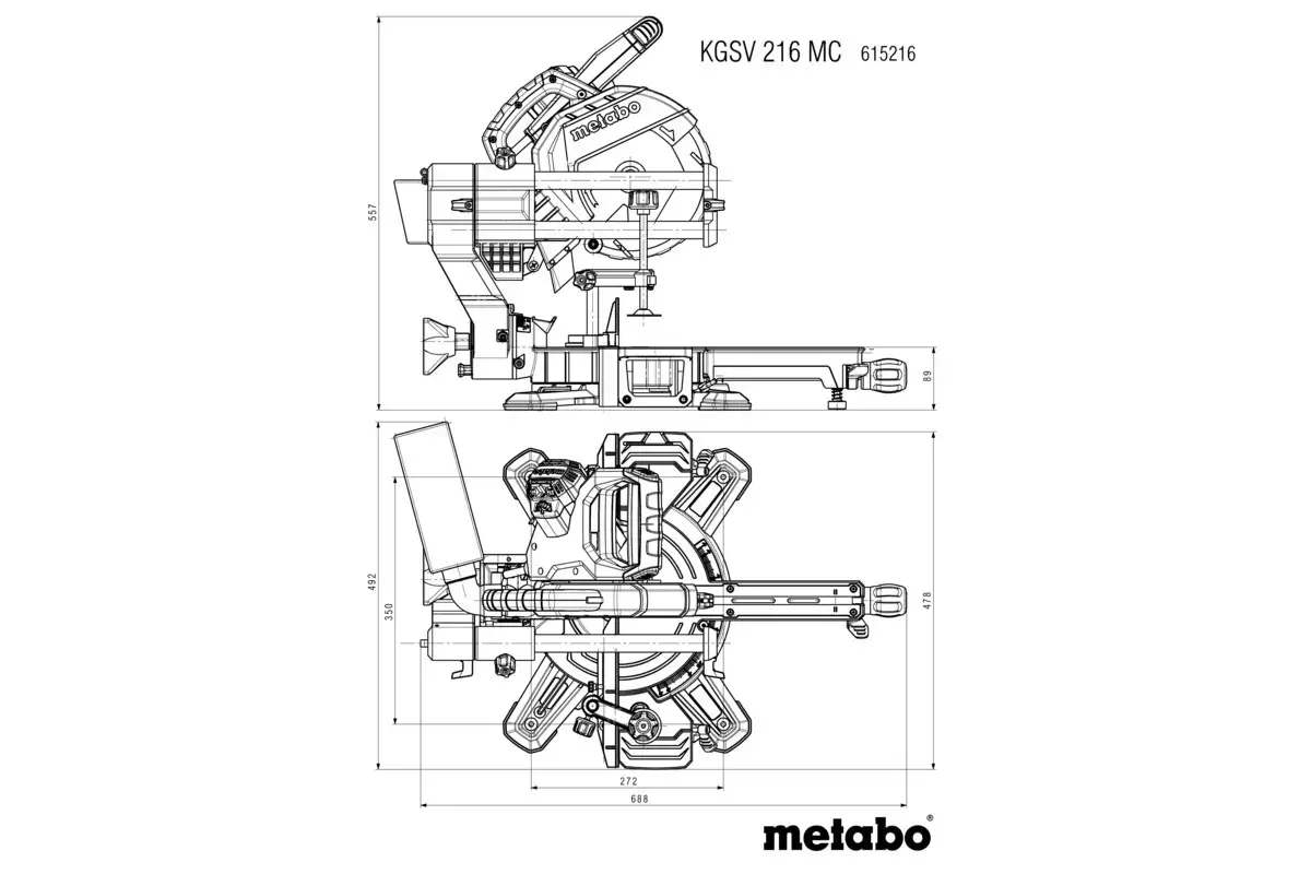 Угловая пила Metabo KGSV 216 MC Photo 3