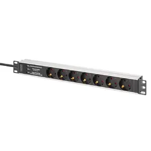 Digitus DN-95441 блок распределения питания PDU 7 AC выходов 1U Черный Серебристый