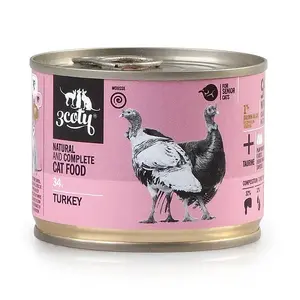 Влажный корм для кошек 3coty Senior Turkey 180 г — полноценный для пожилых кошек, 16% белка, 9% жира, 70% влажности