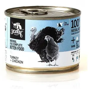 Влажный корм для котят 3coty 41 — индейка и курица, 180 г, полнорационный, белок 19%, жир 9%