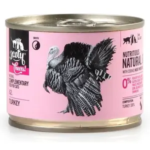 Papildu mitrais barības produkts kaķiem 3coty TURKEY Cheers! kanna 160 g — monoproteīns, pieaugušajiem, bez glutēna un cukura
