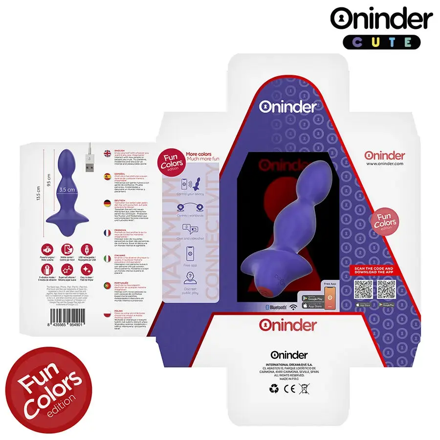 Вибратор ONINDER CUTE LOVE BUTT VIBRATING ANAL PLUG Photo 6
