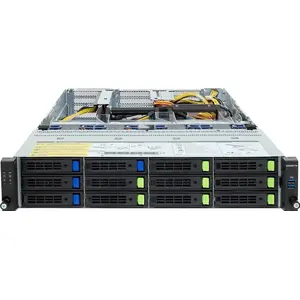 Rack platforma GIGABYTE R283-ZF0-AAL1 2U, atbalsts diviem AMD EPYC, LGA 6096, 24 DIMM DDR5, 12 kanāli, 12 x 2.5/3.5 sloti, 2700 W dubults barošanas avots