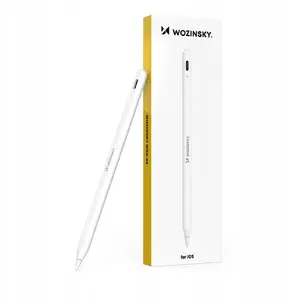 Стилус Wozinsky для Apple iPad 2018–2025 с USB-C быстрой зарядкой, белый