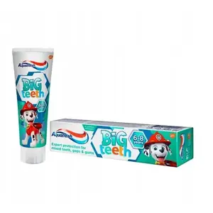 Зубная паста Aquafresh Big Teeth 50 мл — детская фторсодержащая паста для 6–8 лет