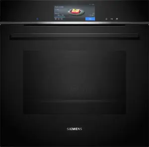 Паровая печь Siemens iQ700 HS758G3B1 Средняя Черная Сенсорная 71 л A+ 4D hotAir Home Connect