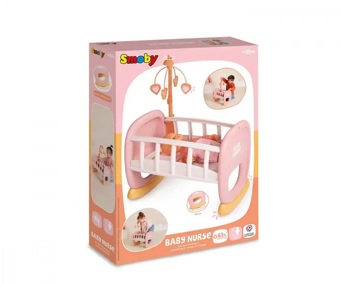 Smoby Baby Nurse pārnēsājama leļļu gultiņa 7600220390 Photo 3
