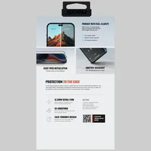 Tempered Privacy Glass Screen Protector SKINARMA for iPhone 17, model SK-2025IP6.3-PRIVACY