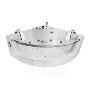 AMUE massage bath AMO-0053 White 140x140 cm whirlpool bathtub with hydro-massage jets