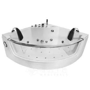 Гидромассажная ванна AMUE AMO-0053 Black 140x140 см, угловая массажная ванна