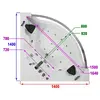 Гидромассажная ванна AMUE AMO-0053 Black 140x140 см Photo 5