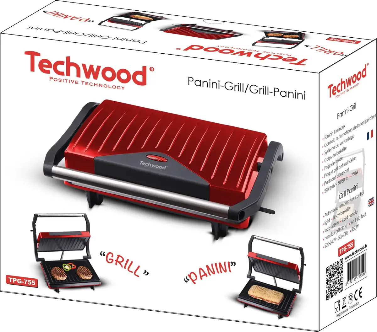 Гриль для панини Techwood TPG-755 Photo 4
