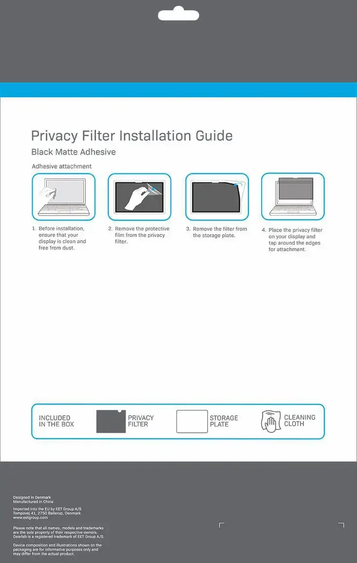 Frameless display privacy filter eSTUFF GLBW13305213 Photo 3
