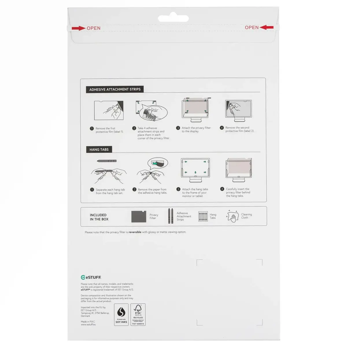 Frameless display privacy filter eSTUFF GLBB13294166 Photo 2